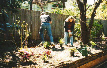 Mel and Peter in the Garden