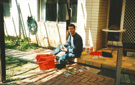 Ian planting seedlings